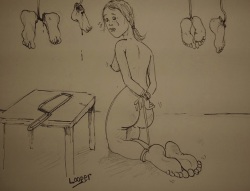 Dismemberment of the body with a saw, sword, knife