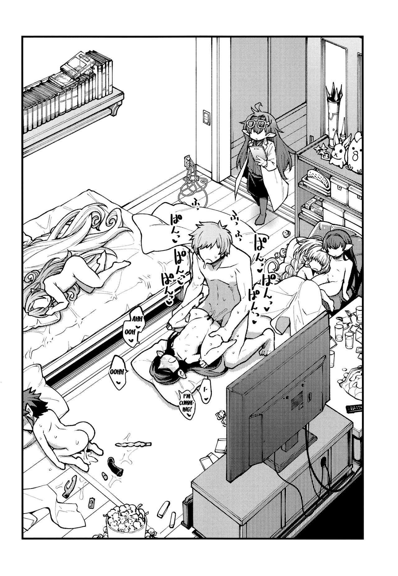 GenParo Harvin Harem Apartment Nichijou Hen | Harvin Harem Apartment Parody Set In Modern Times - Everyday Life Edition page 4 full