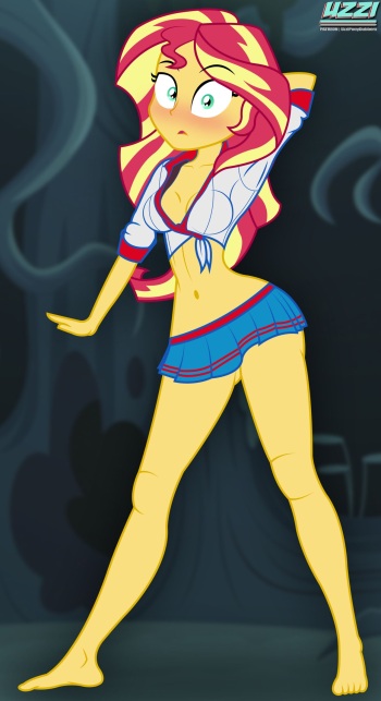 Sunset Shimmer in the Forestby uzzi dash ponydubberx cover