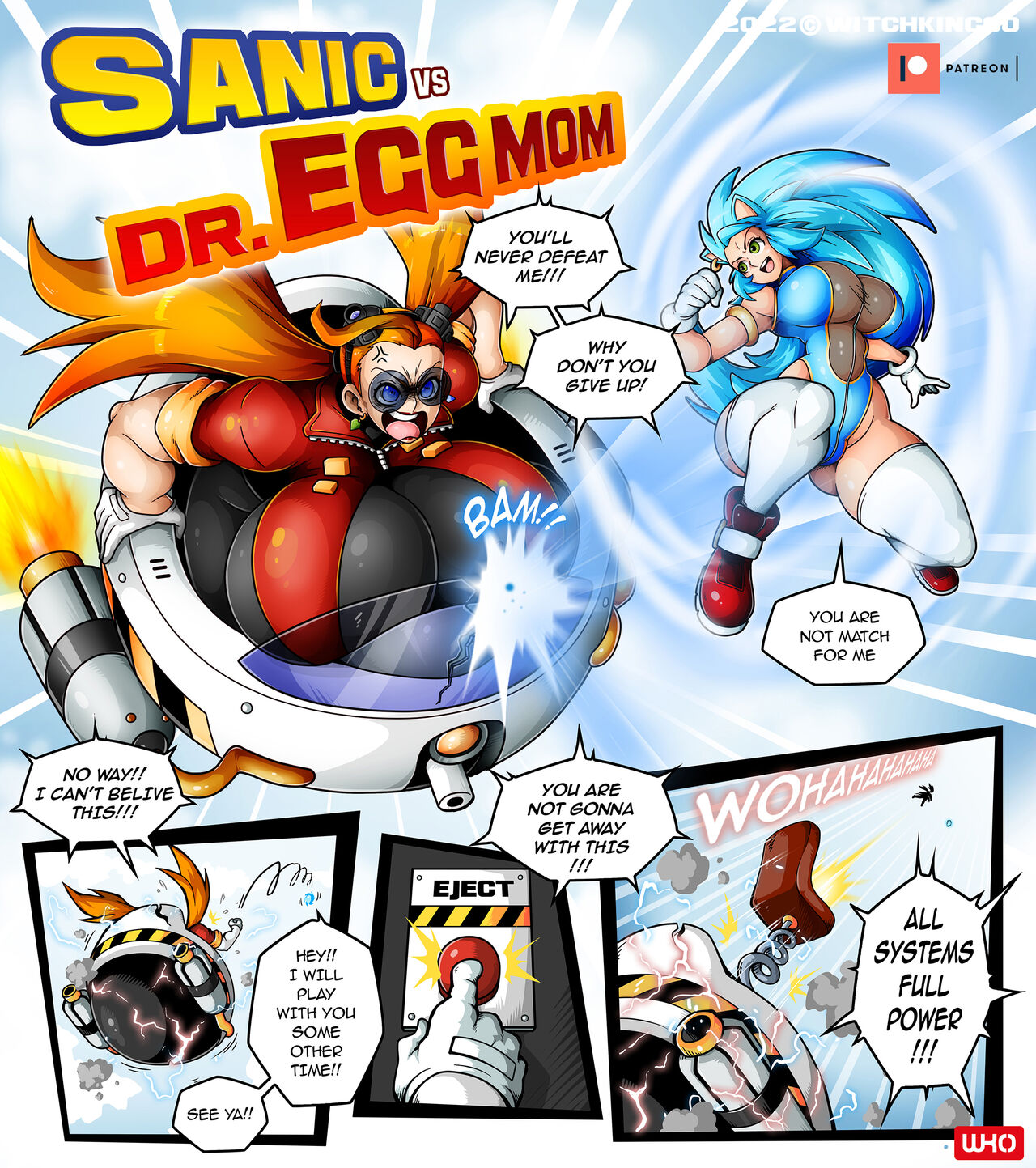 Sanic vs Dr. Eggmom page 1 full