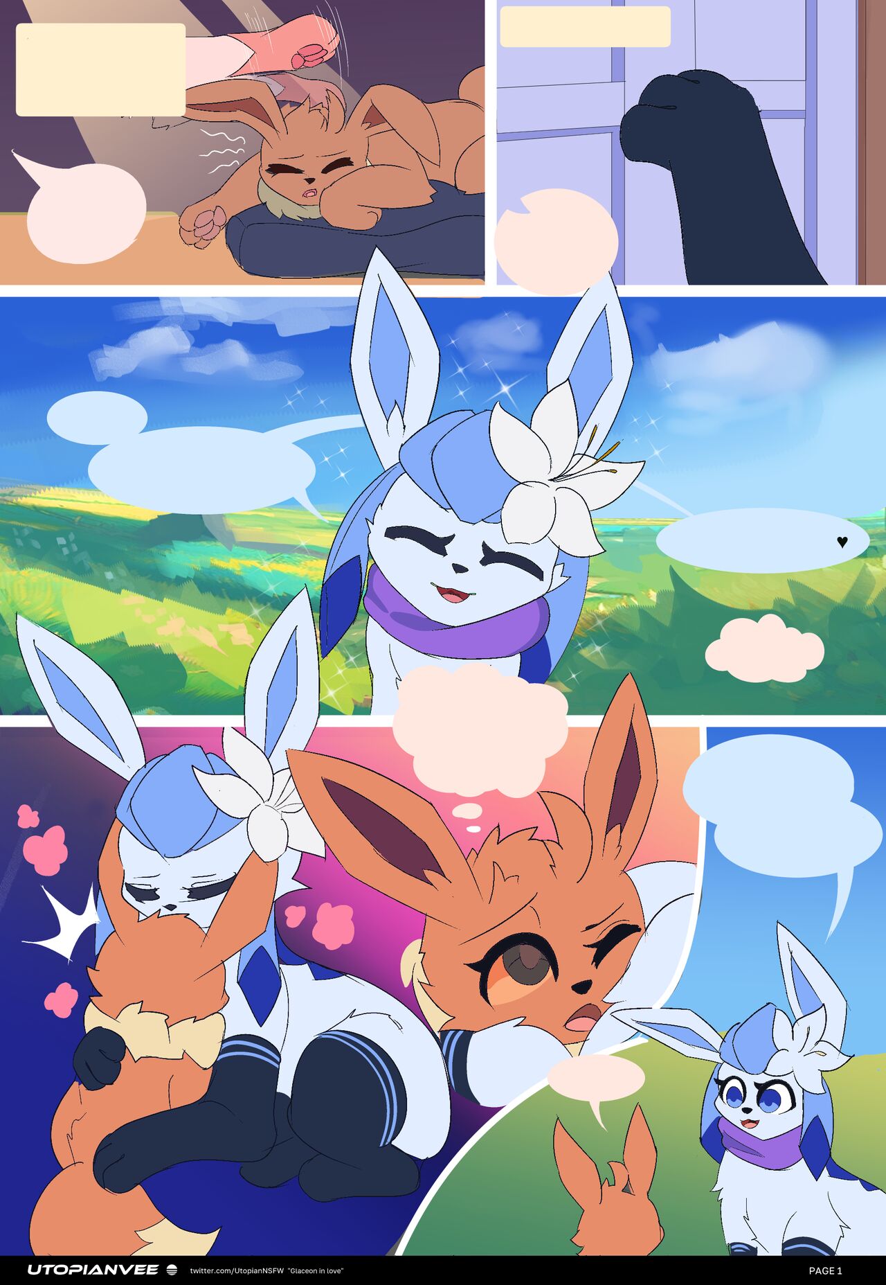 Glaceon in Love page 1 full