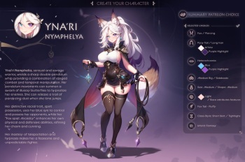 Tier 2 - Patreon Term 103 "YNA'RI NYMPHELYA" cover