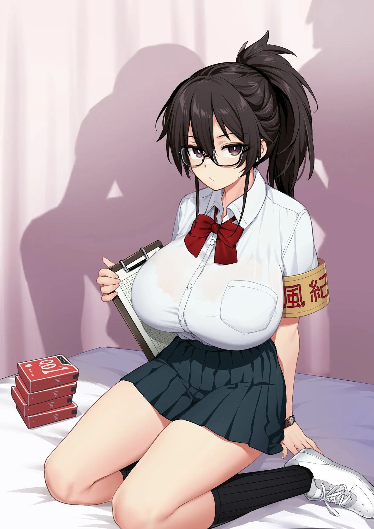 Atarashii Fuuki Iinchou wa Mune ga Ookii to Iu Uwasa ga Aru | Se Rumorea Que La Nueva Presidenta Del Comité Disciplinario Tiene Unos Pechos Enormes 1 page 2 full