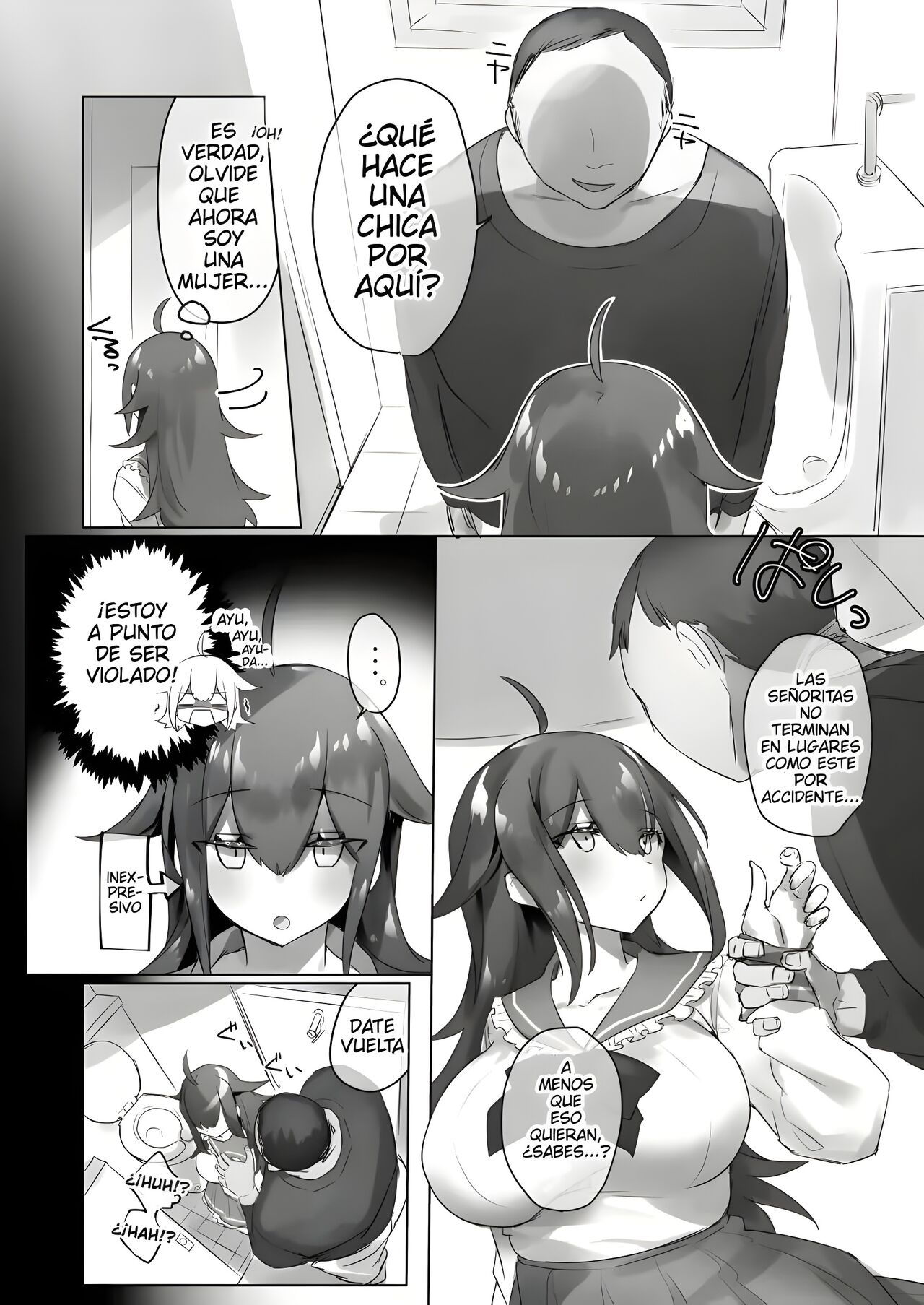 Jotaika shita Mama Machigaete Danshi Toile ni Haittara Hentai ni Tsukamatte Sex-chuu ni Hounyou suru no ga Suki ni Naru TS-ko no | Chico convertido en chica que entra por error en un baño de hombres termina violado page 7 full